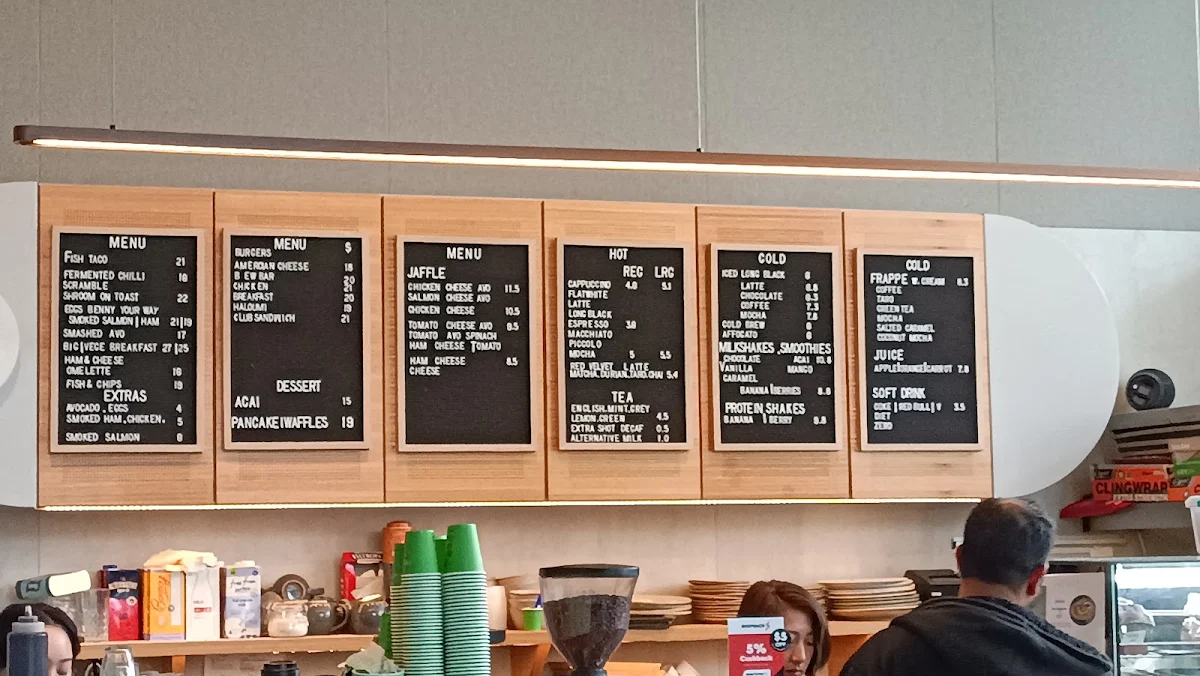 Menu, Brew Bar
