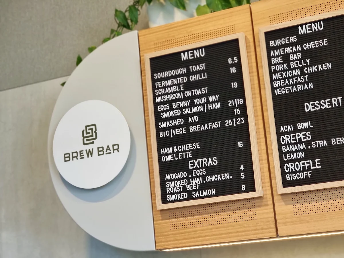 Menu, Brew Bar
