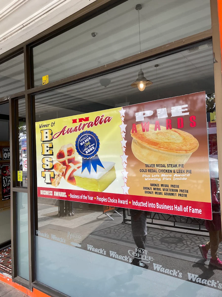 Menu, Waack's Bakery Ararat