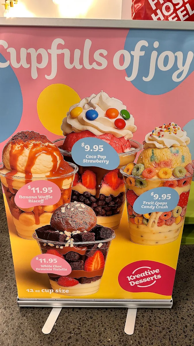 Menu, Kreative Desserts Beenleigh