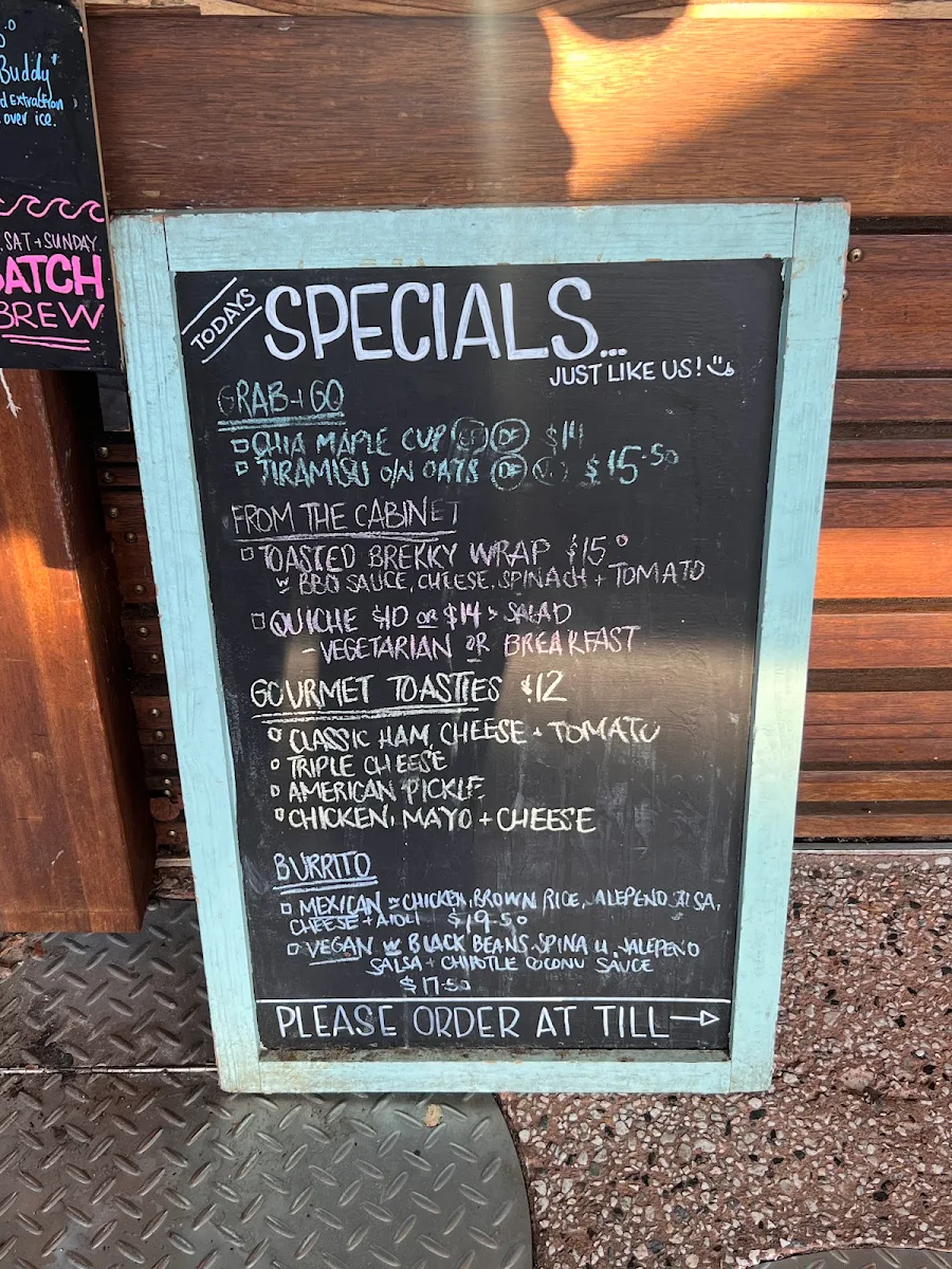 Menu, Little Cove Coffee Peregian Beach