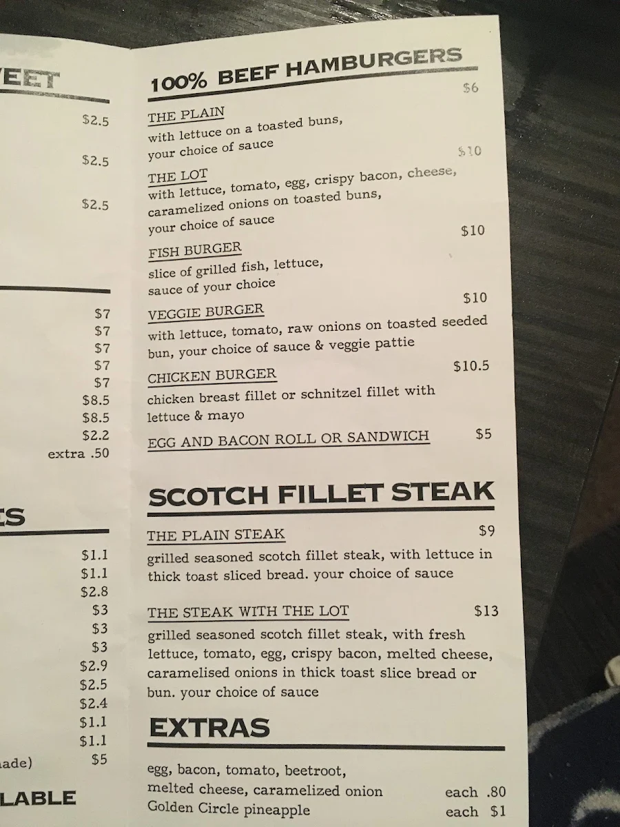 Menu, The Mall Eastfield Traditional Fish & Chips