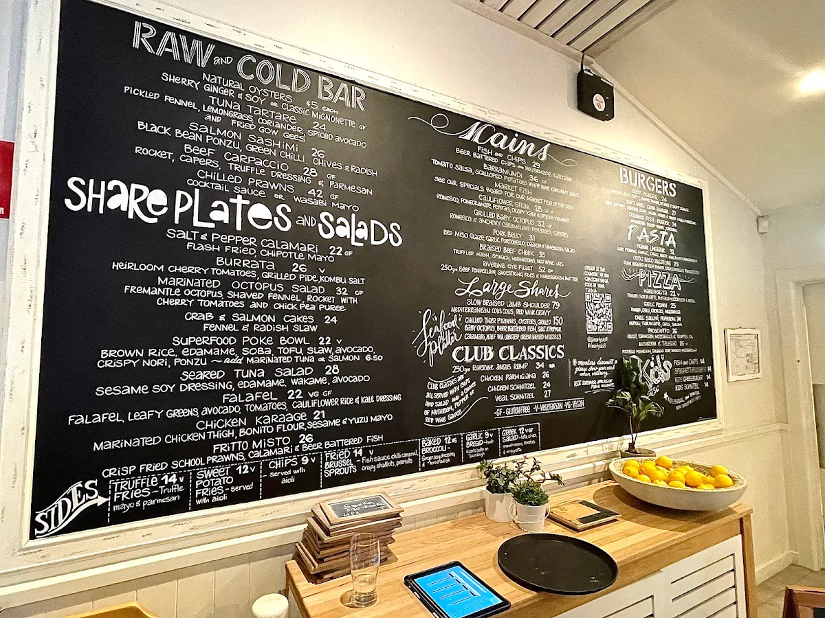 Menu, Manly 16ft Skiff Sailing Club