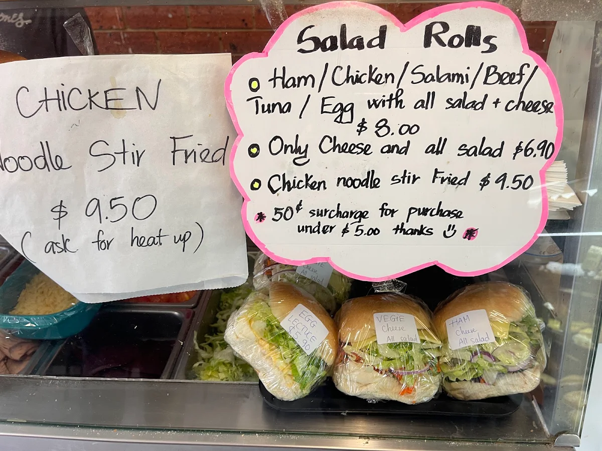 Menu, Millgrove Village Bakery