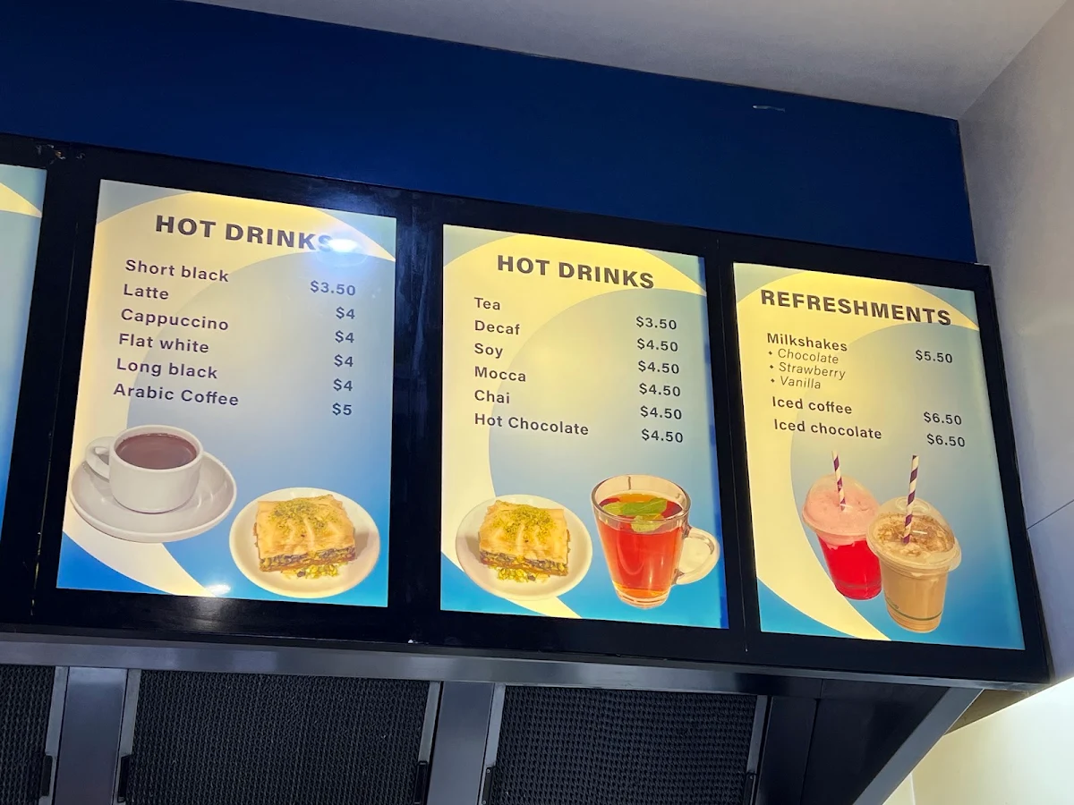 Menu, Half Moon Cafe