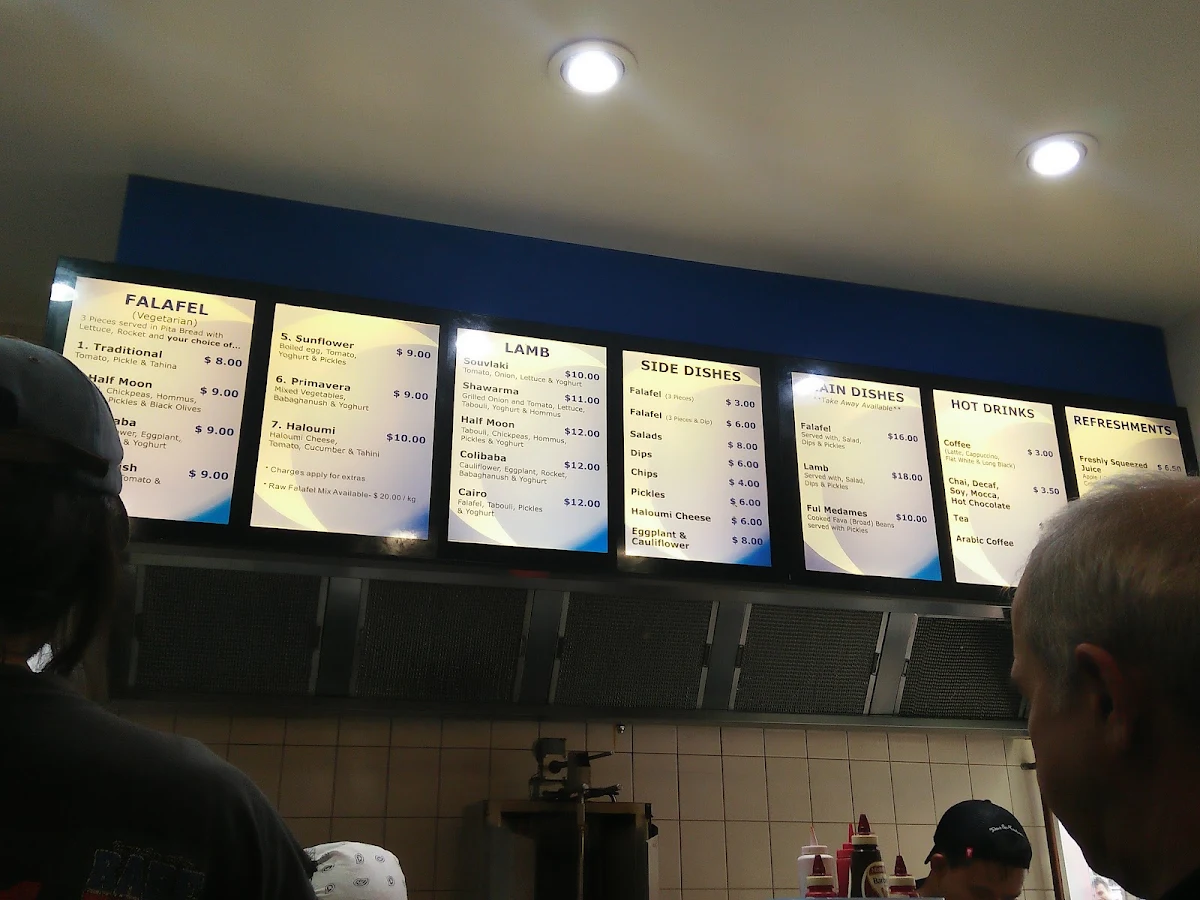 Menu, Half Moon Cafe