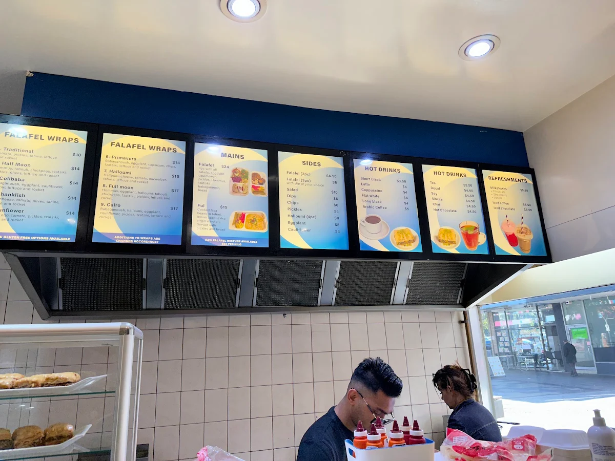 Menu, Half Moon Cafe