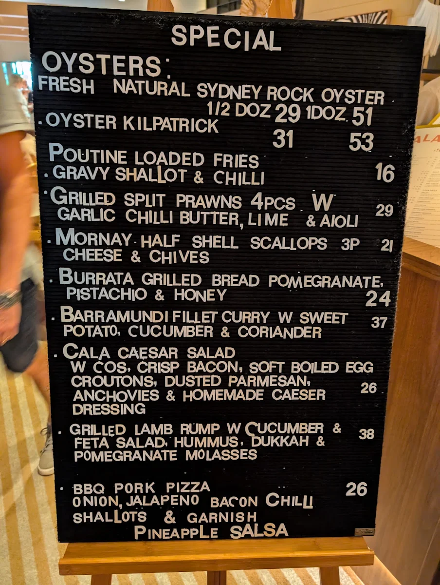 Menu, The Winston