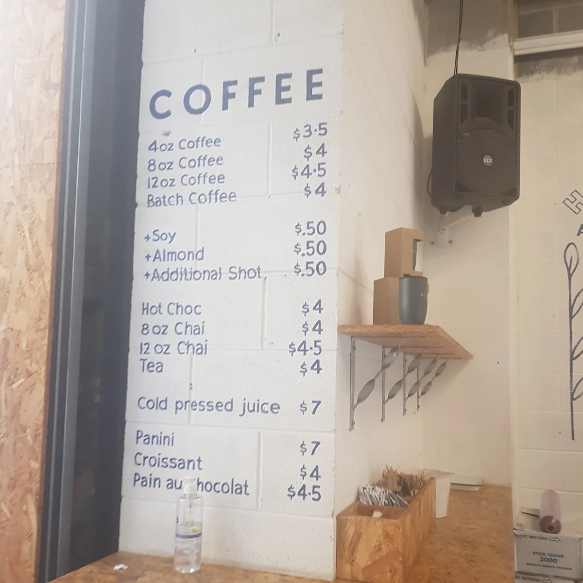 Menu, Coffee Shop
