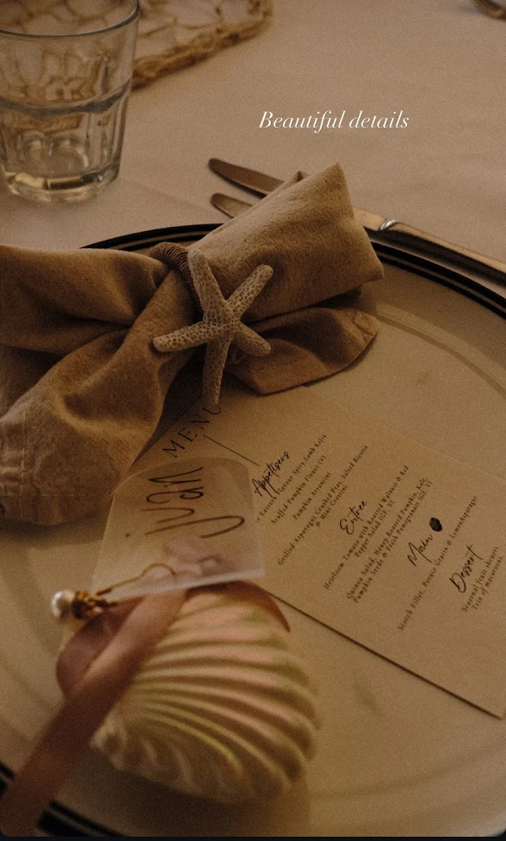 Menu, West Beach Pavilion