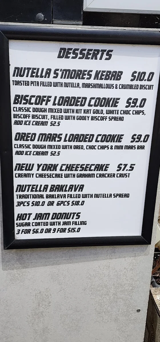 Menu, Grab A Kebab Drive Thru