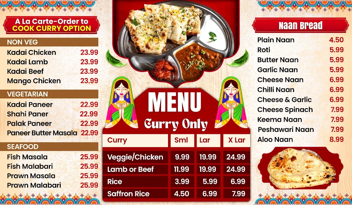 Menu, Curry Express 🥗