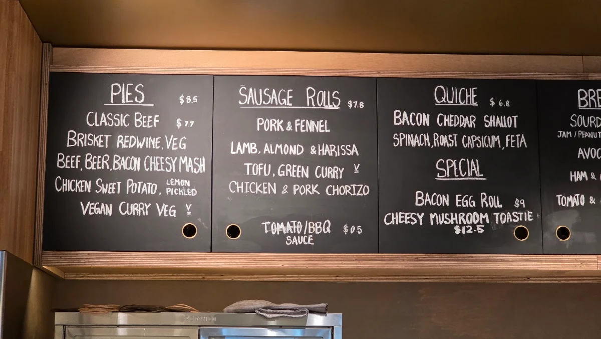 Menu, Bourke Street Bakery Kogarah