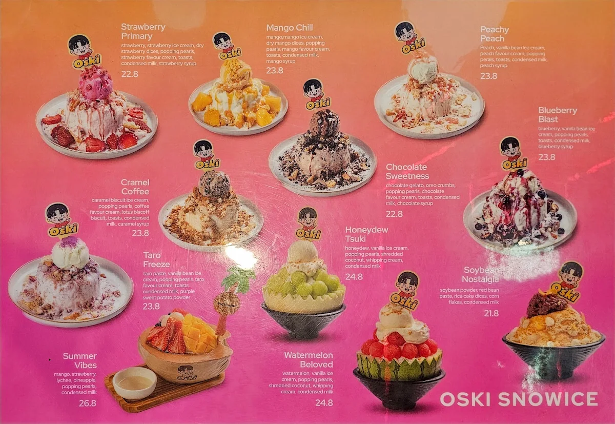 Menu, Oski SnowIce