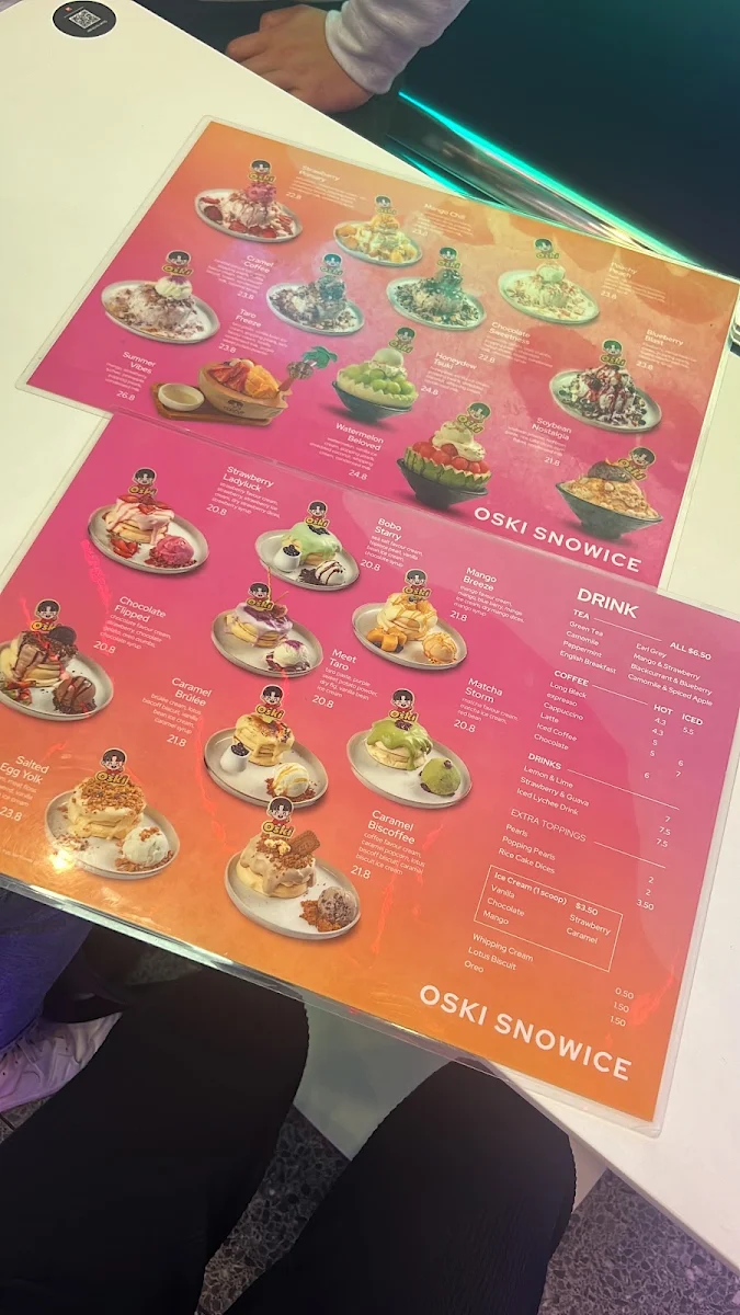 Menu, Oski SnowIce