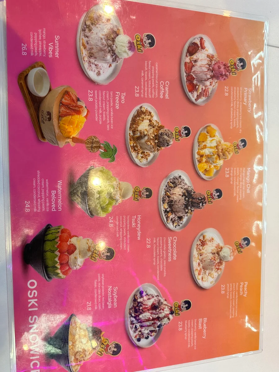 Menu, Oski SnowIce