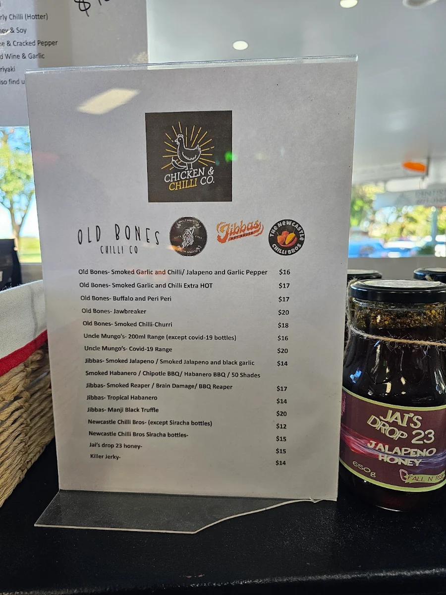 Menu, Chicken and Chilli Co