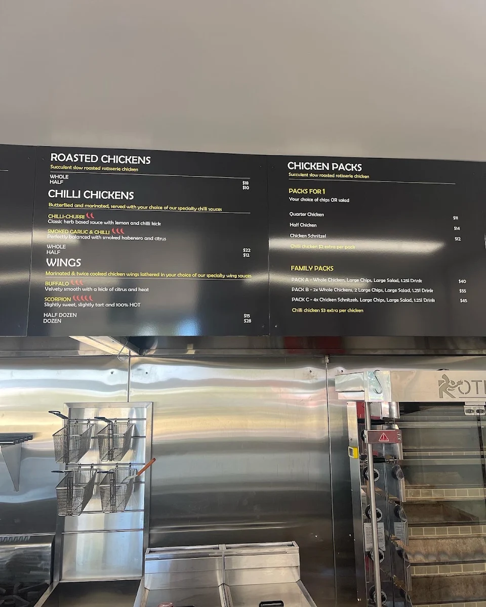 Menu, Chicken and Chilli Co