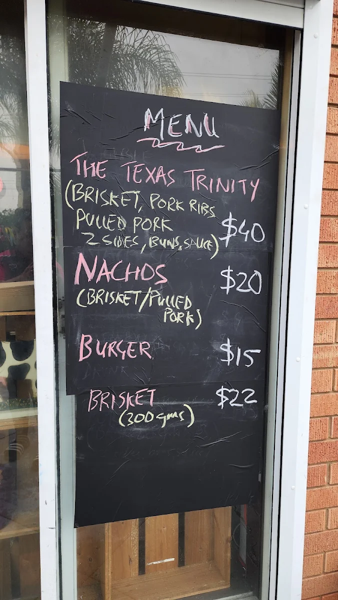 Menu, Texas Star BBQ