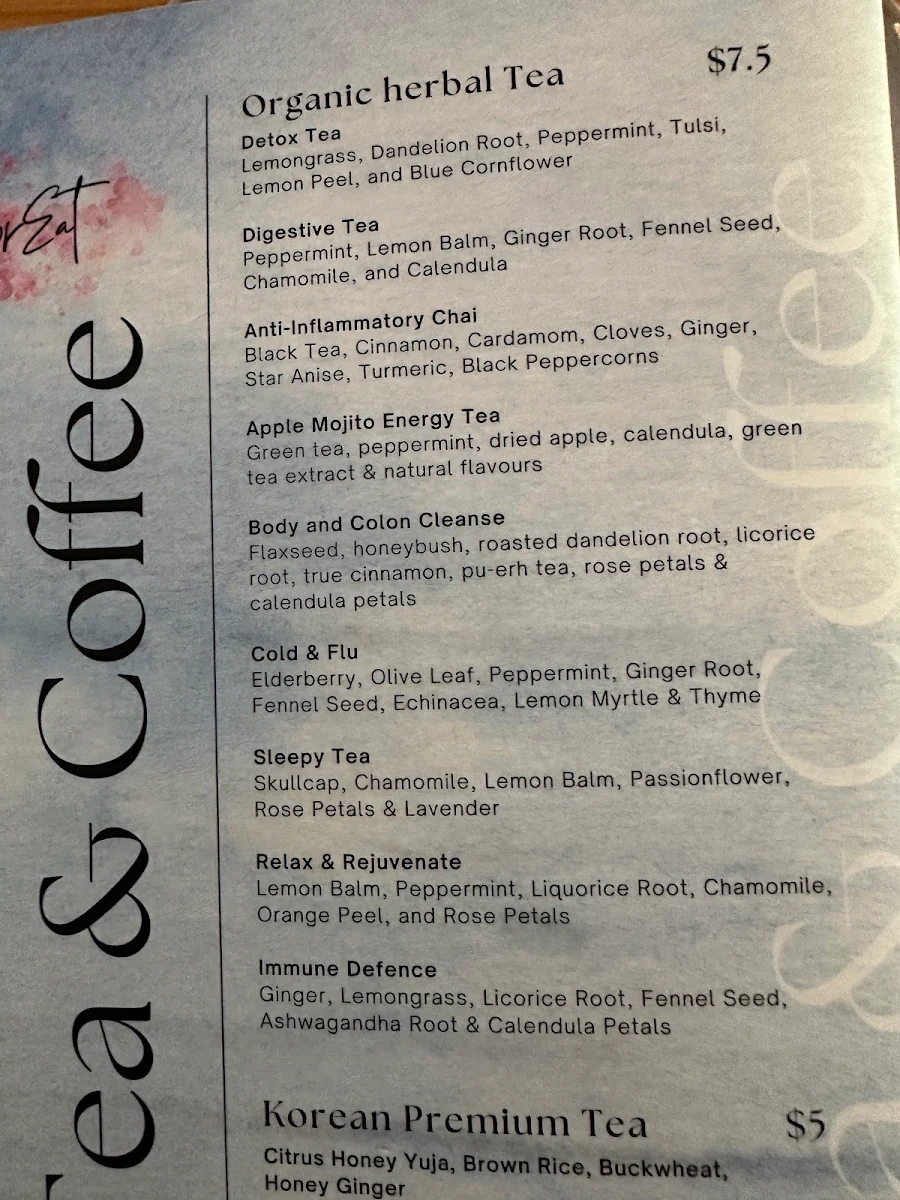 Menu, CorEat