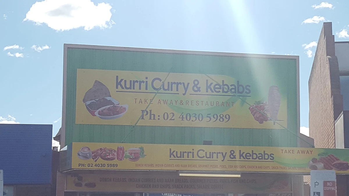Menu, Kurri Curry and Kebabs