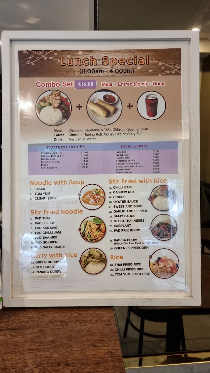 Menu, LARP Restaurant