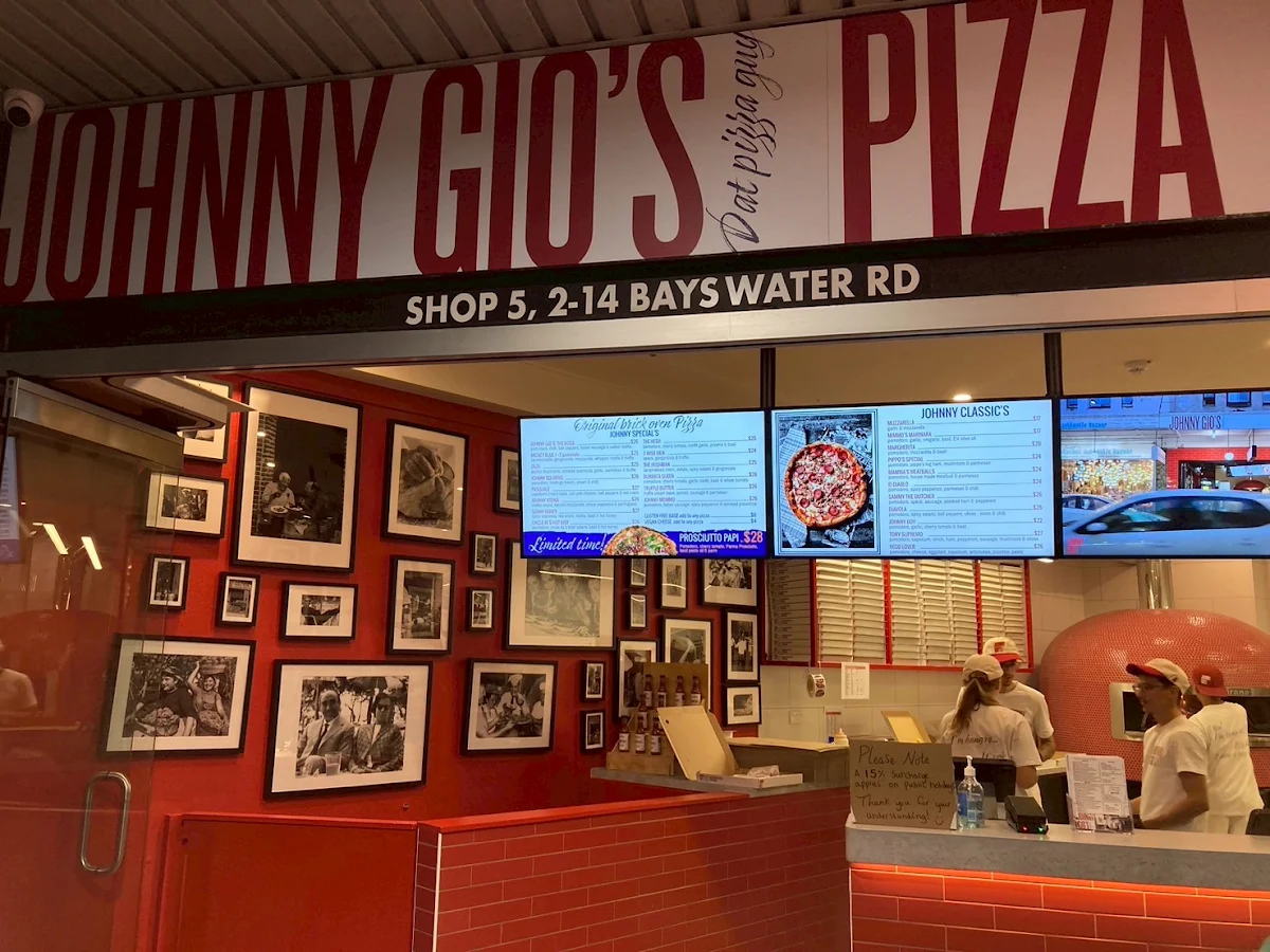 Menu, Johnny Gio's Pizza Potts Point