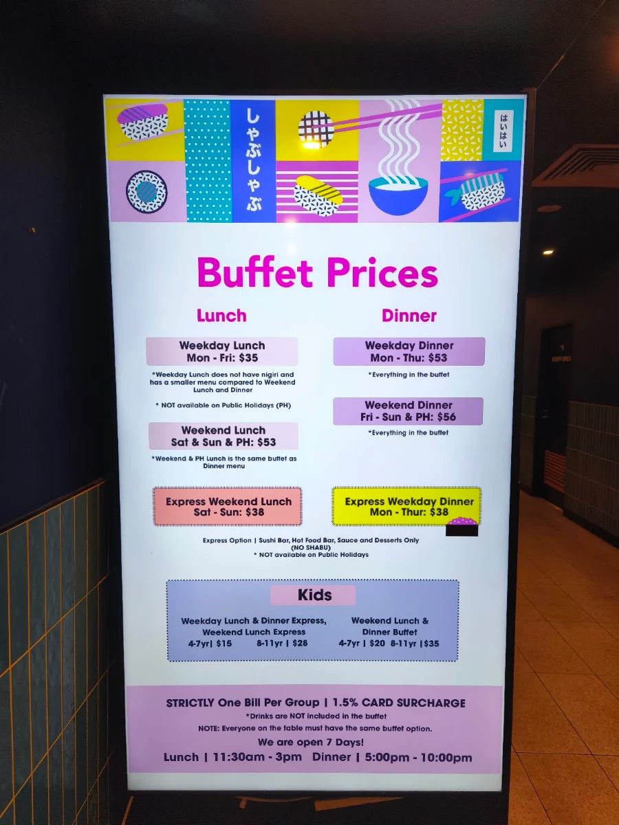 Menu, Shabuhouse