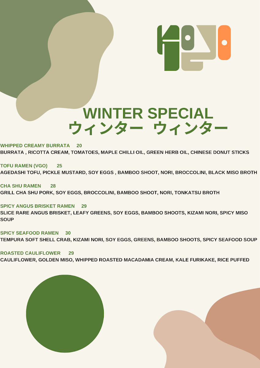 Menu, KOYO