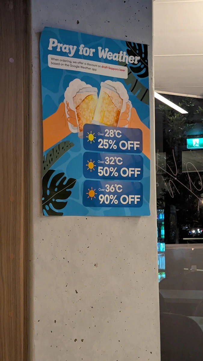 Menu, Tonight Lidcombe (오늘밤 리드컴)