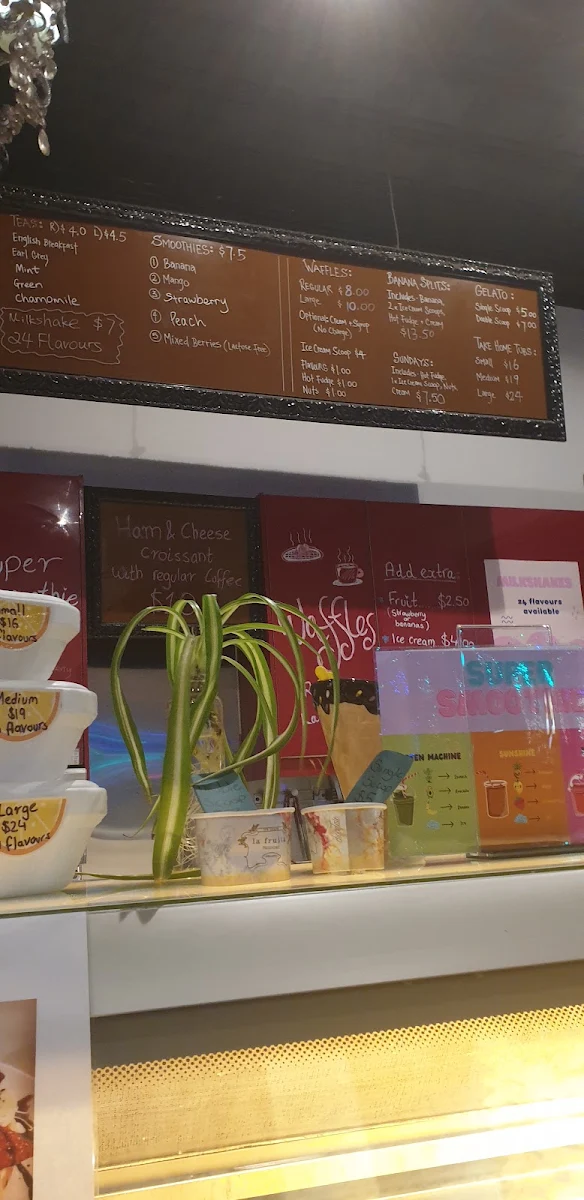 Menu, Cafe Gelato