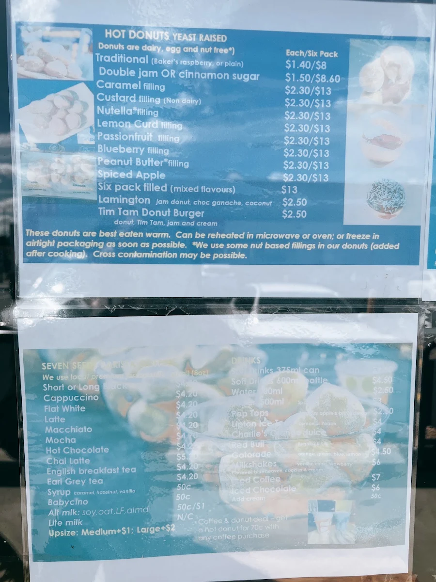 Menu, Dandee Donuts Extra Cranbourne