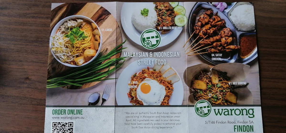 Menu, Warong Findon