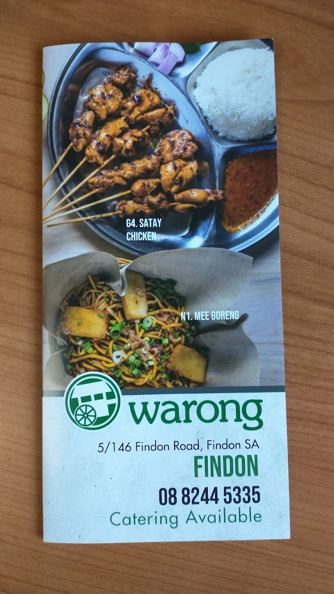 Menu, Warong Findon