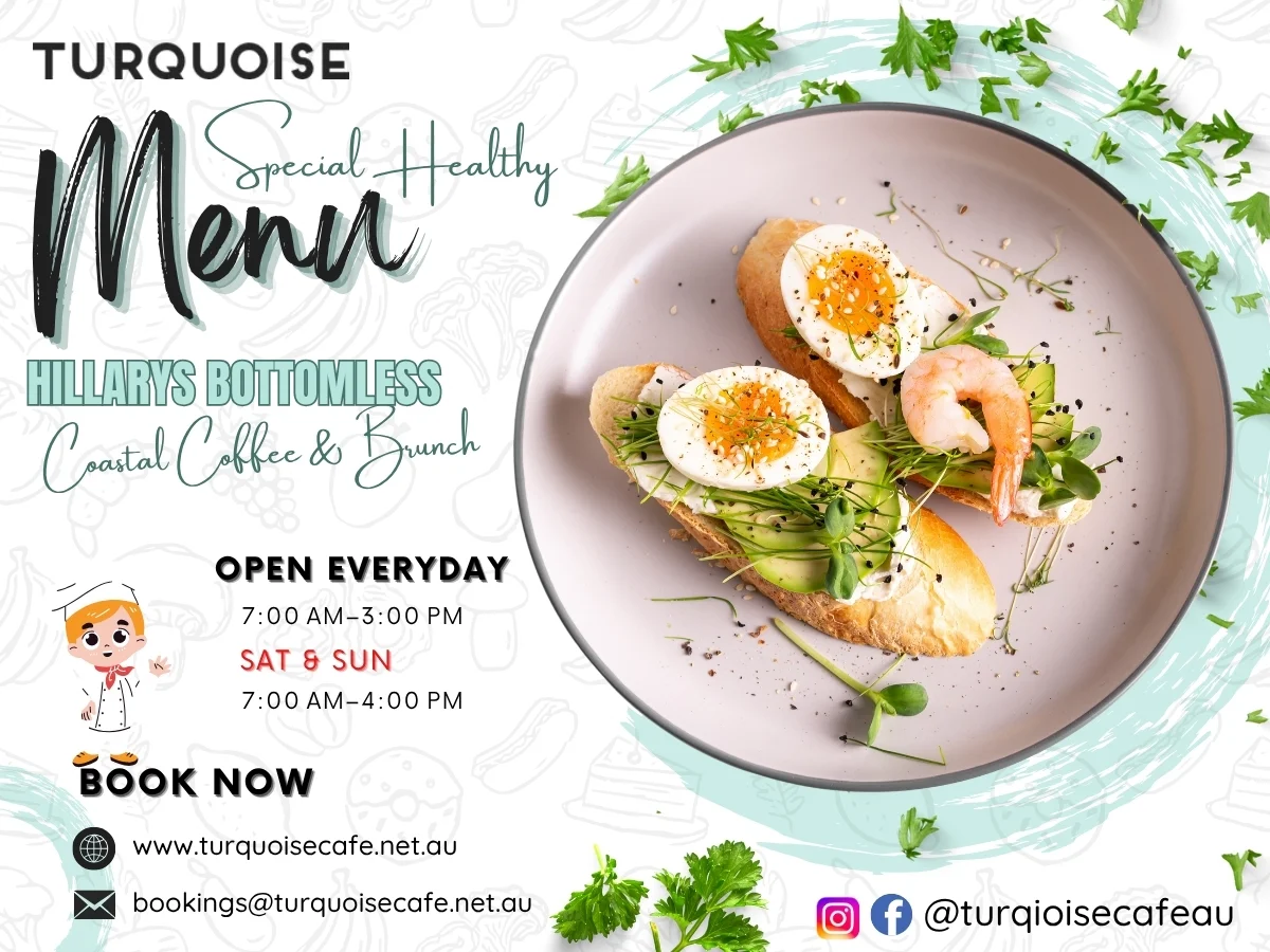 Menu, Turquoise Hillarys