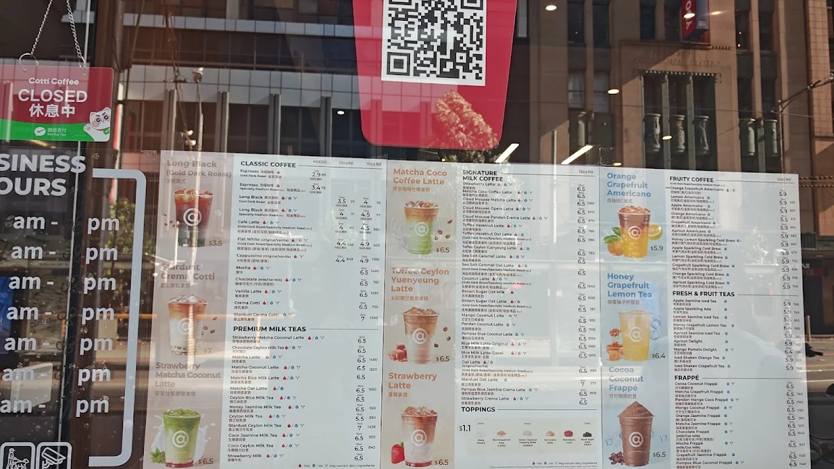 Menu, Cotti Coffee(Flinders Street Station)