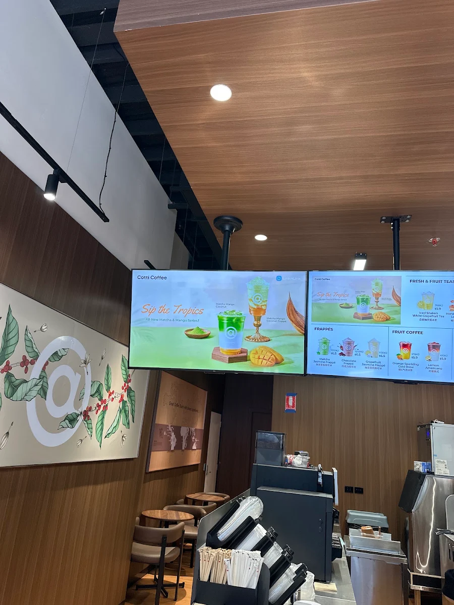 Menu, Cotti Coffee(Flinders Street Station)