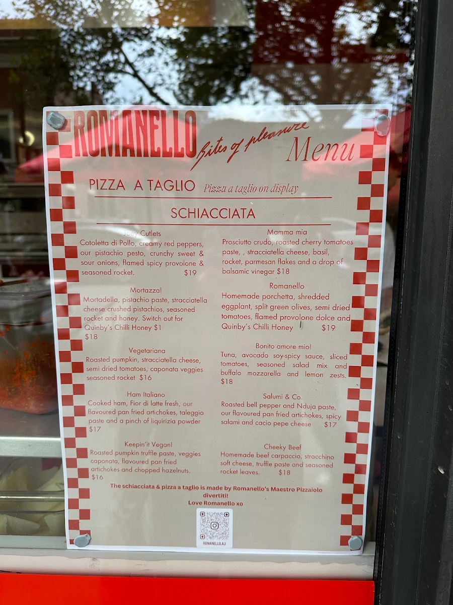 Menu, Romanello