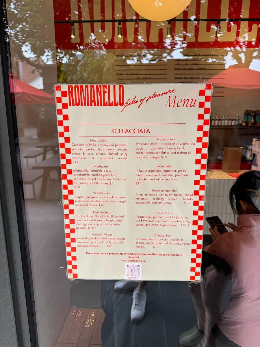 Menu, Romanello