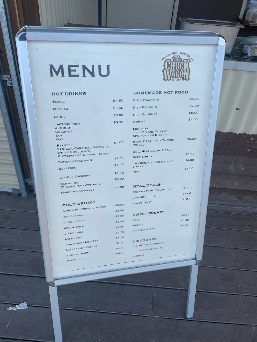 Menu, The Chuck Wagon