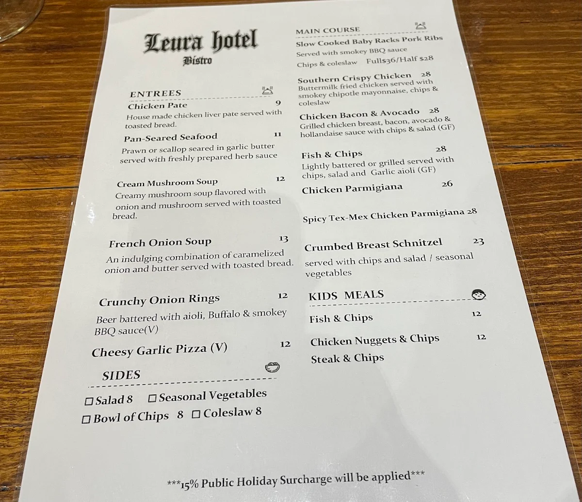 Menu, Steakroad Bar & Grill