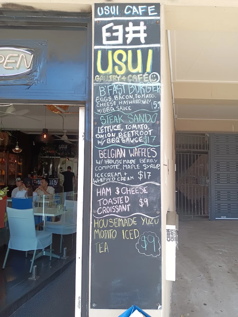 Menu, Usui Café