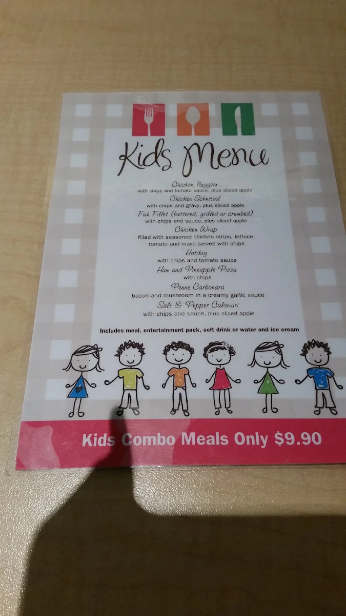 Menu, Settlers Tavern