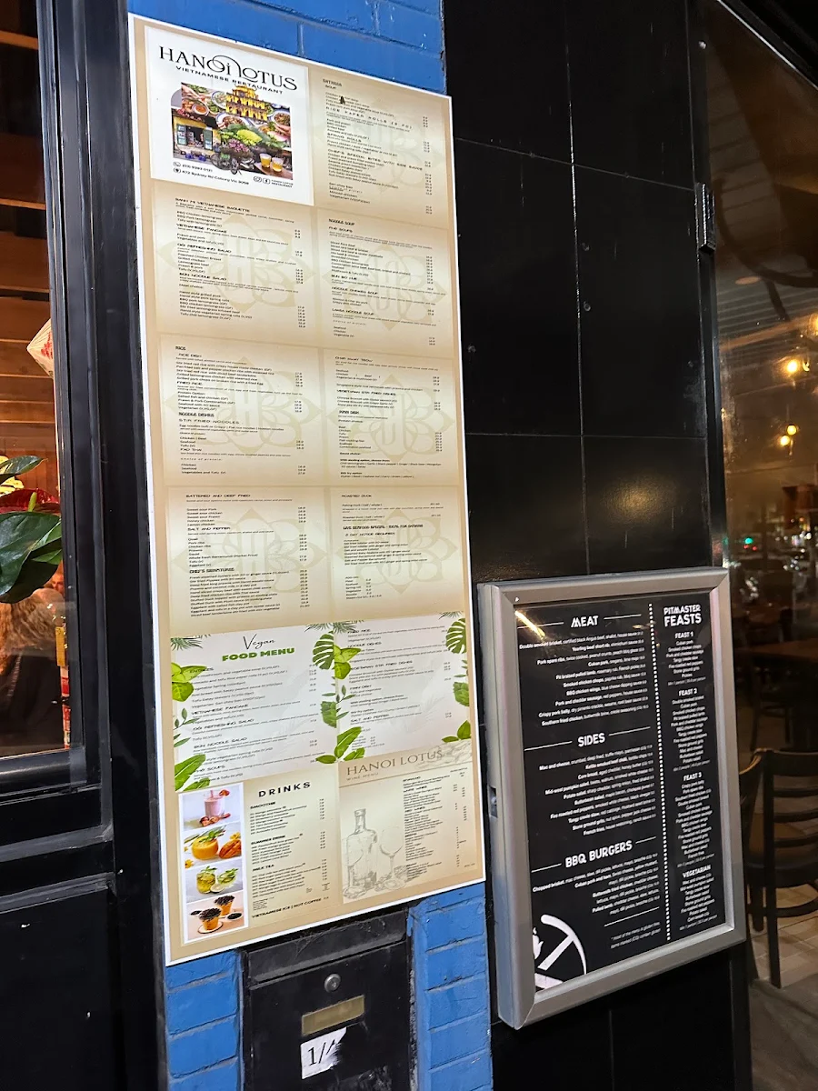 Menu, Hanoi Lotus