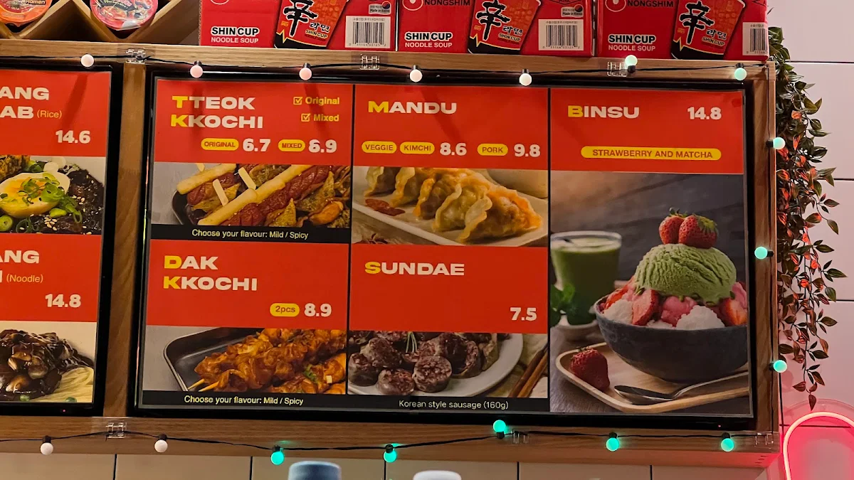 Menu, K Street Food