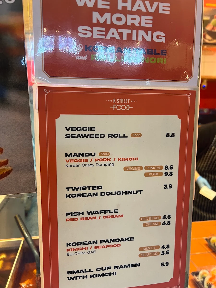 Menu, K Street Food