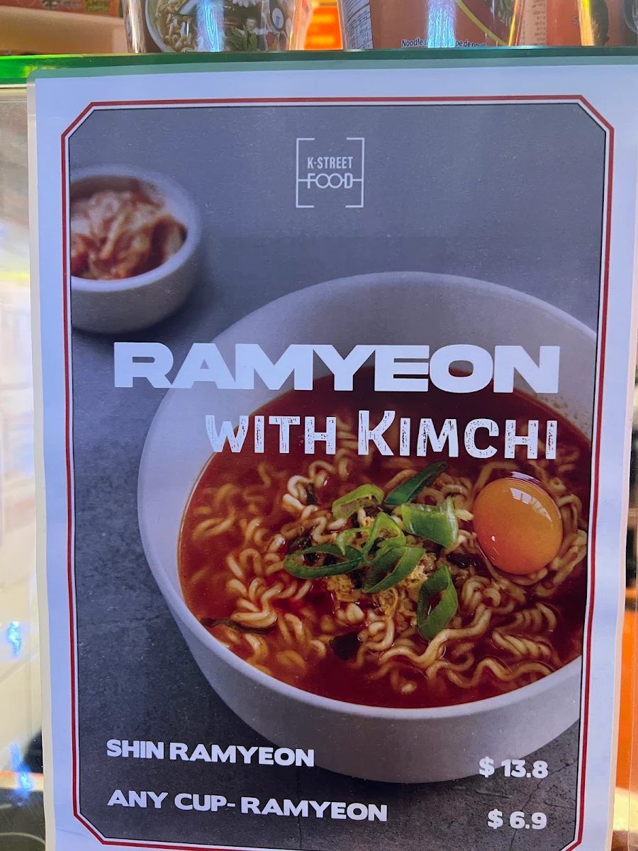 Menu, K Street Food