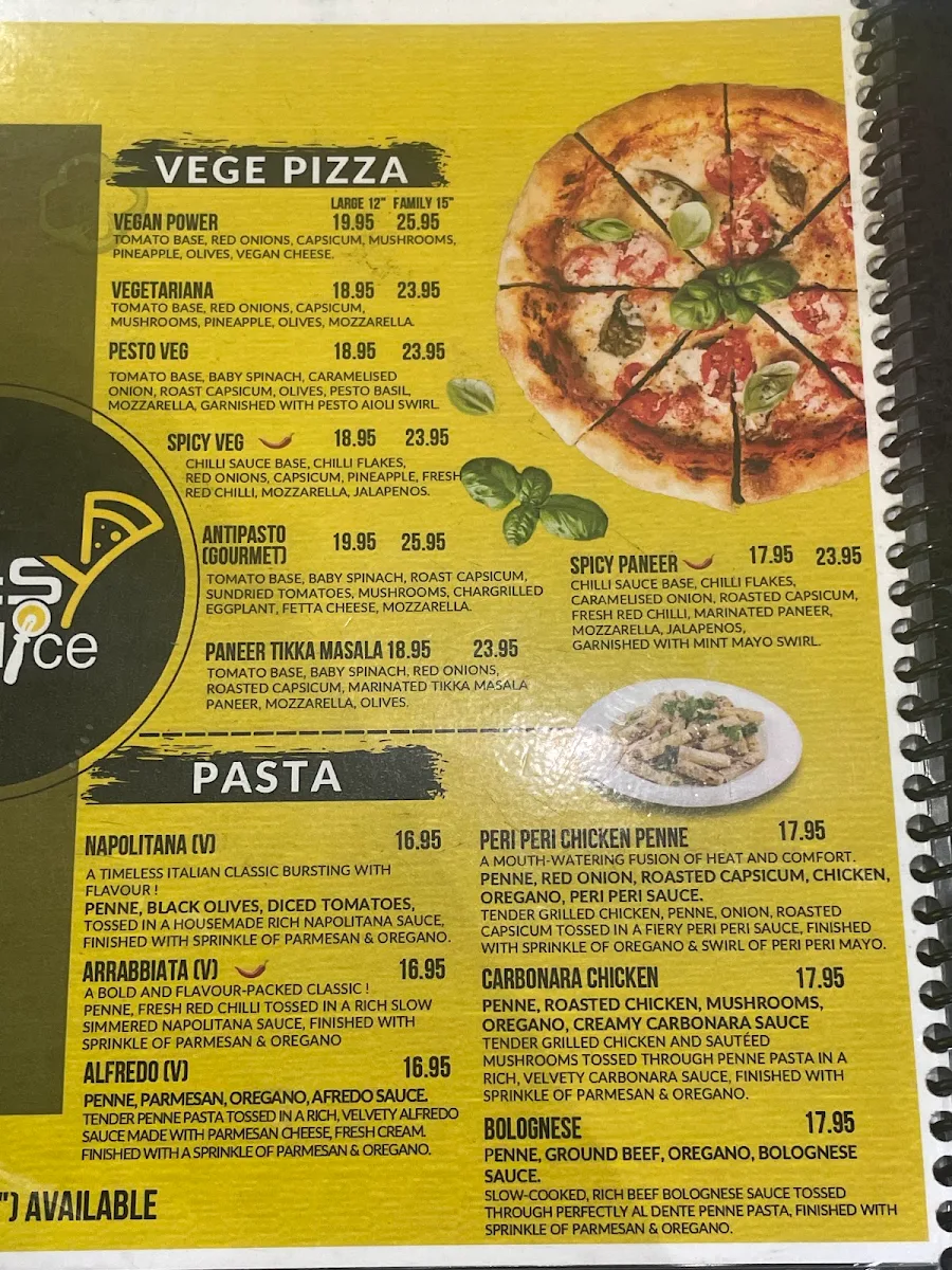 Menu, The Cheesy Slice