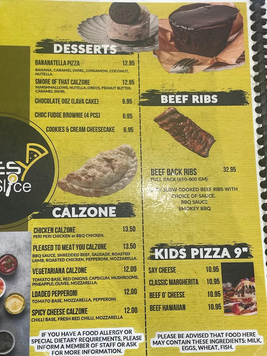 Menu, The Cheesy Slice