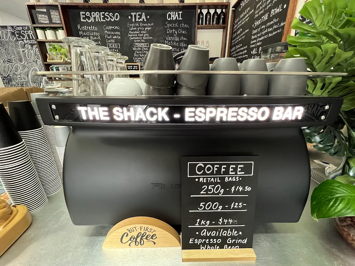 Menu, The Shack - Espresso Bar